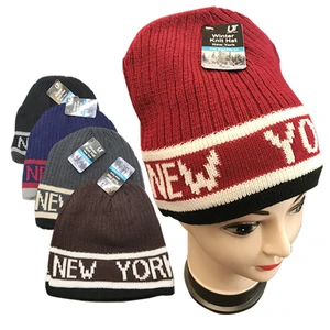 UT33070, Winter Hat With New York Logo, 874507330706