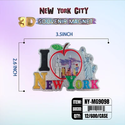 NY-MG9098, NY Souvenir 3D Magnet, 887257990984