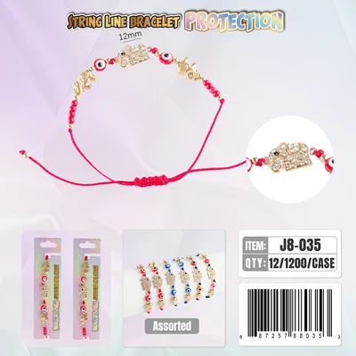 J8-035, String Line Protection Bracelet, 887257880353