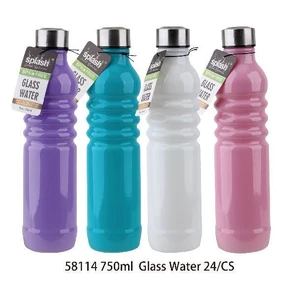 58114, Splash Bottle Glass 750ml Shiny Top Curve, 191554581142