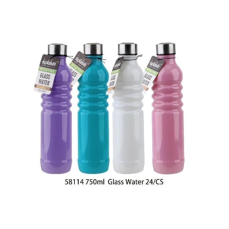 Splash Bottle Glass 750ml Shiny Top Curve