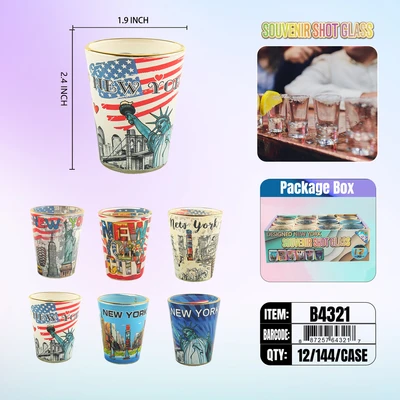B4321, NY Souvenir Shot Glass Assorted, 887257643217