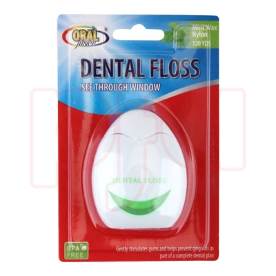 68042, Oral Fusion Dental Floss 120yds Mint, 191554680425