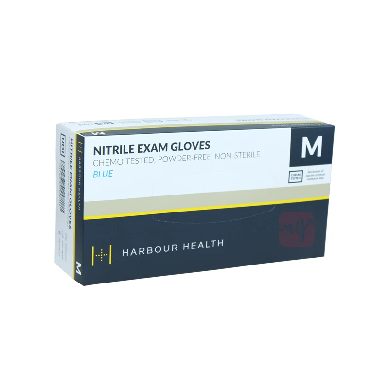 Harbour Health Nitrile Blue Examination Gloves 100ct Medium