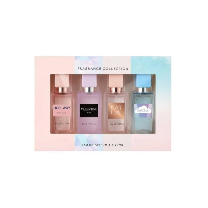 Women's 4pcs Set FRAGRANCE COLLECTION 4×20ml/0.68fl.oz EDP HER WAY/VALENTINE/ELIXIR/SELT CLOUD