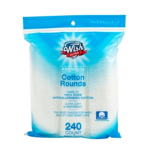24015, Wish Cotton Pad Round 240CT, 191554240155