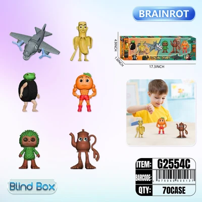 G2554C, Fashion Brainrot 6 Style Assorted 6/PK  70PK/CS, 6975060505137
