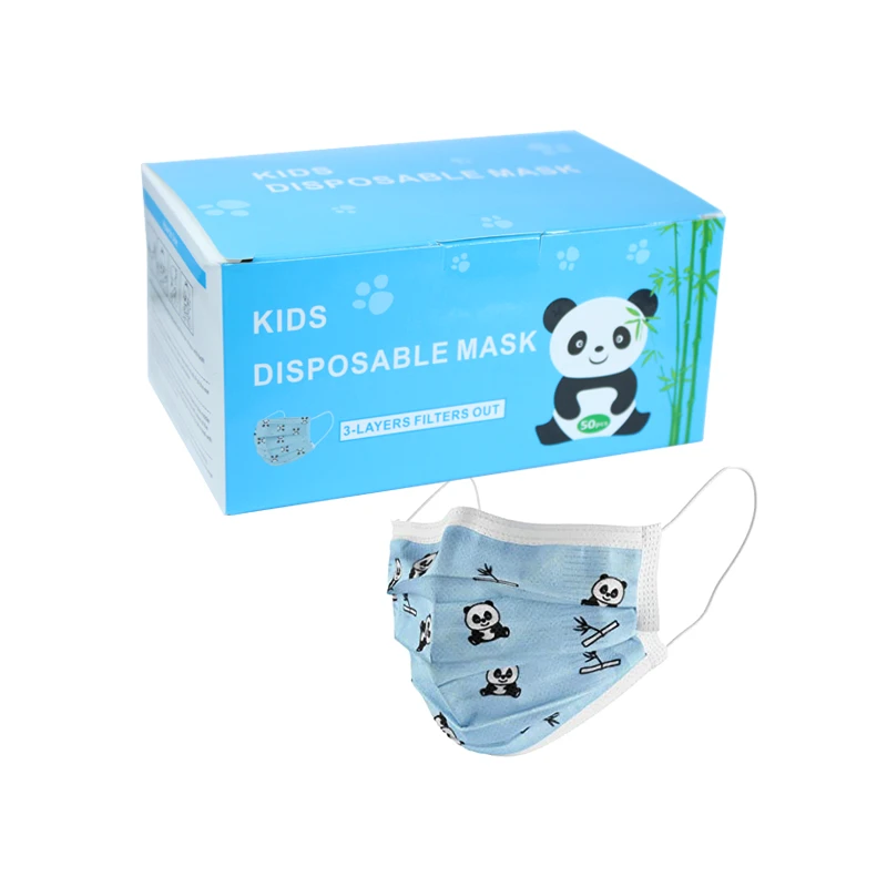 Face Mask Disposable Kids 50PK Blue