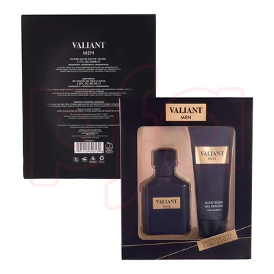 89613, Men's 2pcs Mini Set  VALIANT MEN 50ml/1.7fl.oz EDT + 80ml/2.8fl.oz BODE WASH GEL DOUCHE, 191554896130