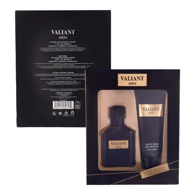 89613, Men's 2pcs Mini Set  VALIANT MEN 50ml/1.7fl.oz EDT + 80ml/2.8fl.oz BODE WASH GEL DOUCHE, 191554896130