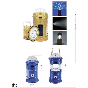48017, EZ Tech Multifunction Collapsible Lantern, Flashlight, Solar, Disco, 191554480179