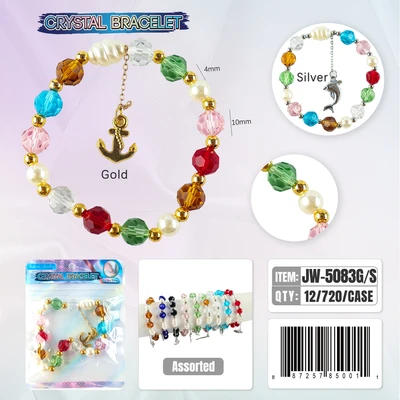 JW-5083, Crystal Bracelet Random Color, 887257850011