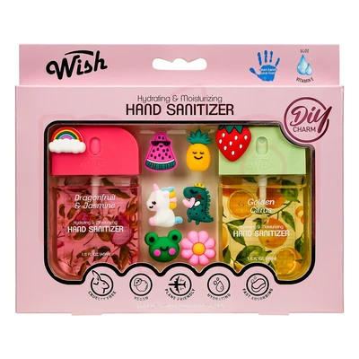 60423, Wish 1.5 FL. OZ. Hand Sanitizer Portable Spray Gift Set Travel Size (Set of 2),4 fragrance variants.Violet Plum/Vanilla Sweet/Coconut Salted/Dragonfruit Golden, 191554604230