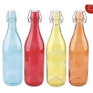 33046, Glass Bottle 500ml 16.9oz Swing Top Colors, 191554330467