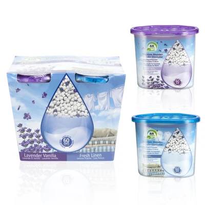 60166, Air Fusion Moisture Absorber + Odor Eliminator Lavender Vanilla & Fresh Linen2PK*14OZ, 191554601666