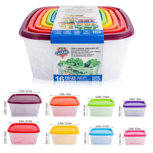56133, Fresh Guard Food Storage Container Set 16PC, 191554561335