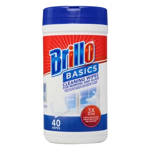 BB-28105, Brillo Wipes 40ct Glass Cleaner, 810020281057