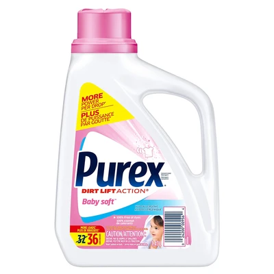 PUREX147BS, Purex  Detergent Liquid 1.47L Baby Soft, 024200009564