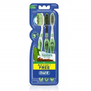 OB3NE, Oral-B Toothbrush w/ Neem Extract 3PK, 4902430796286