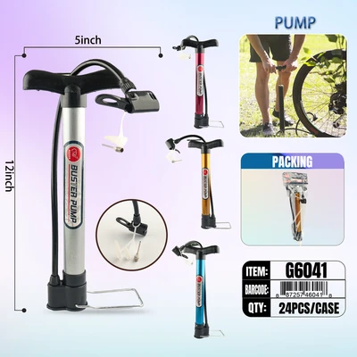 G6041, Hand Air Pump For Bike/Ball  5″ x 12″ Inch, 887257460418
