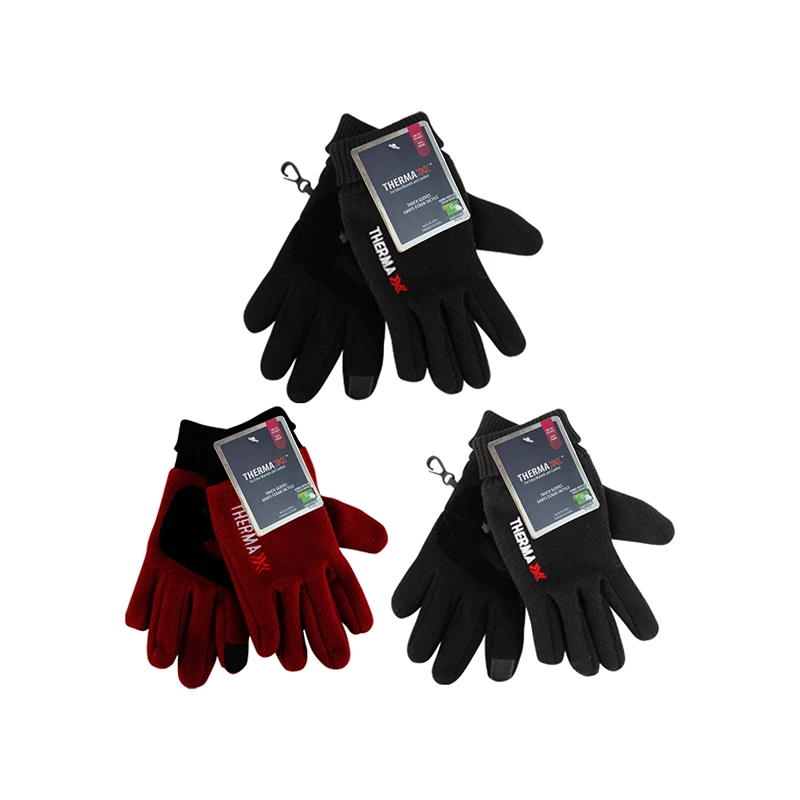 Thermaxxx Fleece Gloves Ladie's Leather Palm w/ Touch