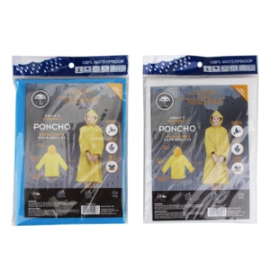 46018, Drops Poncho Raincoat Adult, 191554460188