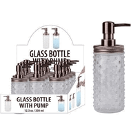 Glass Soap Dispenser Rose Gold