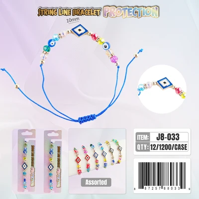J8-033, String Line Protection Bracelet, 887257880339