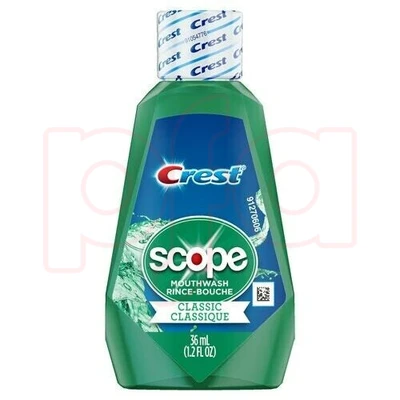 CRMW36R, Crest Scope Classic Original Mint Mouthwash 36ml/1.2oz, 037000956587