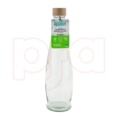 33215, Splash Glass Water Bottle 33.47 oz, 191554332157