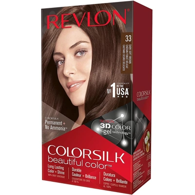 CS33, Revlon ColorSilk Hair Color #33 Soft Brown, 309978695332