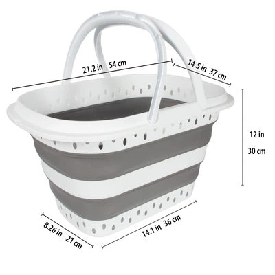 38218, Ideal Home Foldable  Basket 21.8x14.7x12 inch, 191554382183
