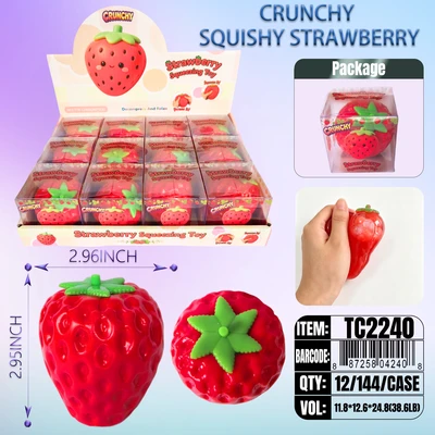 TC2240, Crunchy Squishy Strawberry 2.56"× 3.35", 887258042408