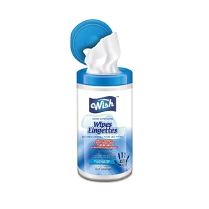 60414F, Wish Hand Sanitizing Wipes Can 80CT 75% Alcohol, 191554604148