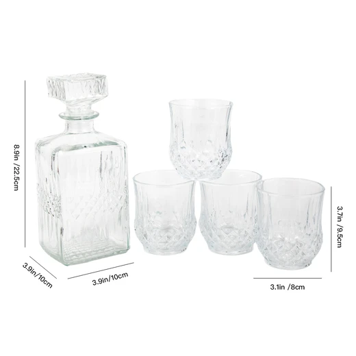 33185, Splash Decanter & Tumbler Set 5PK, 191554331853