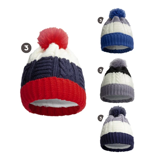 10311, MORGAN & MONROE Kids Pom Hat w/ Fur Lining, 191554103115