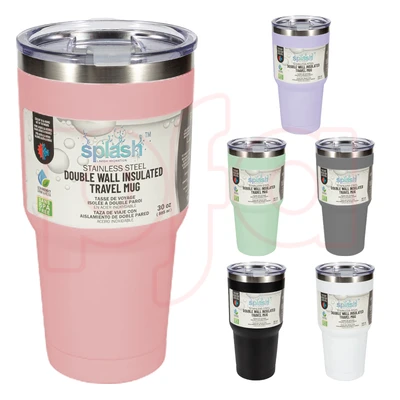 58230, Splash Stainless Steel Travel Mug 30oz, 19155582309