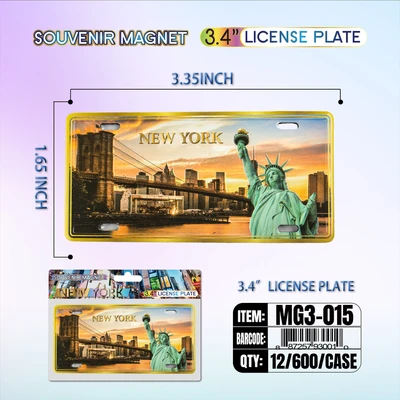 MG3-015, License Plate Magnet  3.35“x1.65", 887257980152