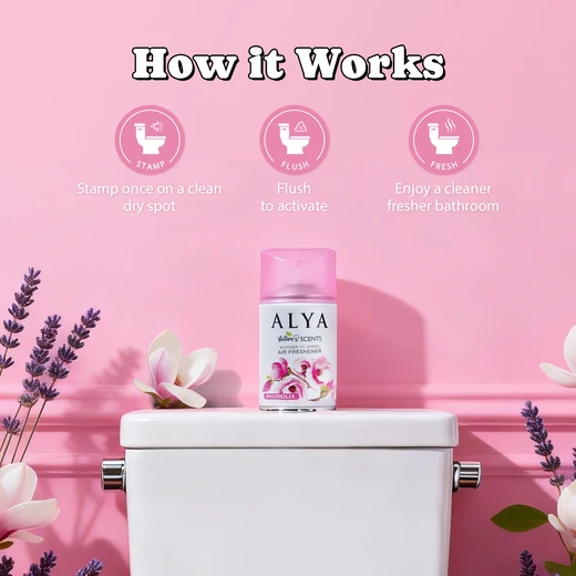 99128, ALYA Bathroom Automatic Spray Refill 5.5oz – Magnolia Bloom, 8696601064385