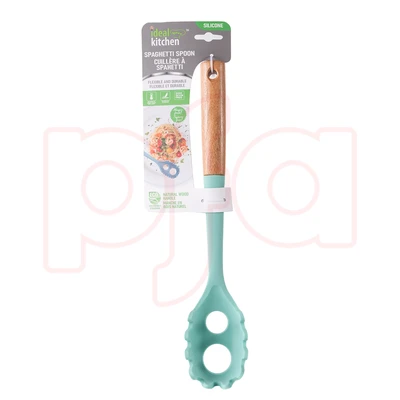 56392, Ideal Kitchen Silicone w/ Wood Handle Spaghetti Spoon, 191554563926