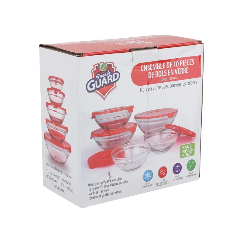 Fresh Guard Glass Container 5,7,12,17,31oz 10pk