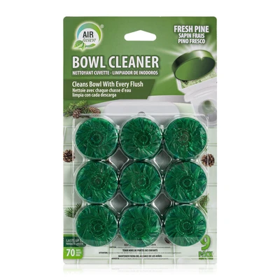 60117, Air Fusion Toilet Bowl Cleaner 9pk Pine, 191554601178