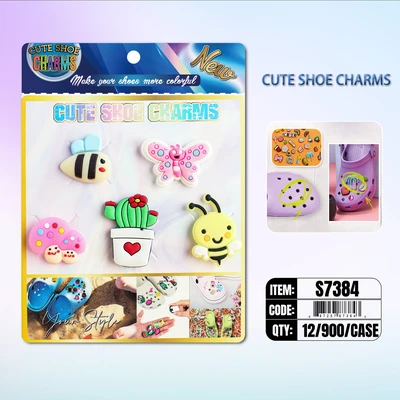 S7384, Cute Shoe Charms New 5/pcs/Pk, 887257873843