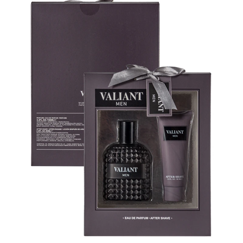 Men's 2pcs LARGE Set Valiant 100ml/3.4fl.oz EDP + 80ml/2.7fl.oz After Shave