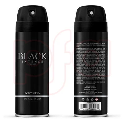 88237, Body Spray Aerosol 6.76Floz/200ml BLACK INTENSE, 191554882379