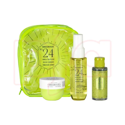 89464, Solo En IbizaWomen's 3pcs Bag Set BARCELONA BLISS 24 1.02ozBodyMist 2.ozBubbleBath 1.02ozBodyButter, 191554894648