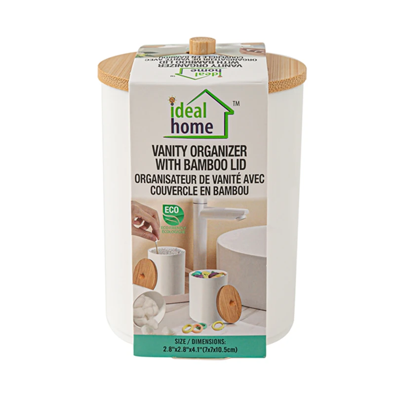 Ideal Home Vanity Oranizer with Bamboo Lid