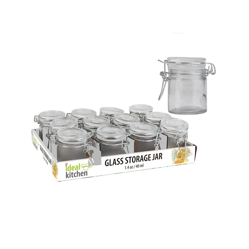 Glass Jar Gasket Lid 40ml