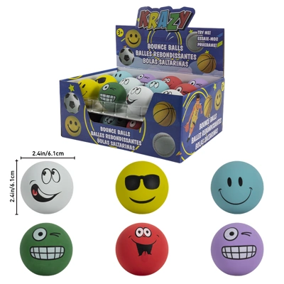 84173, Krazy Super Bounce Ball 2.4in Smiley, 191554841734