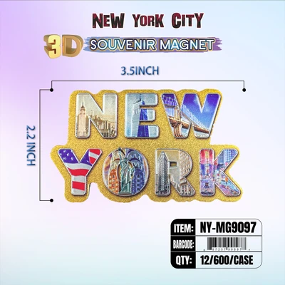 NY-MG9097, NY Souvenir 3D Magnet, 887257990977